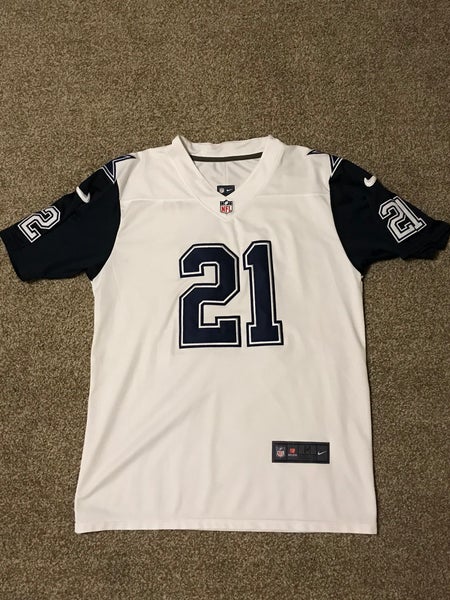 Men's Dallas Cowboys Ezekiel Elliott Nike White Color Rush Legend Player  Jersey