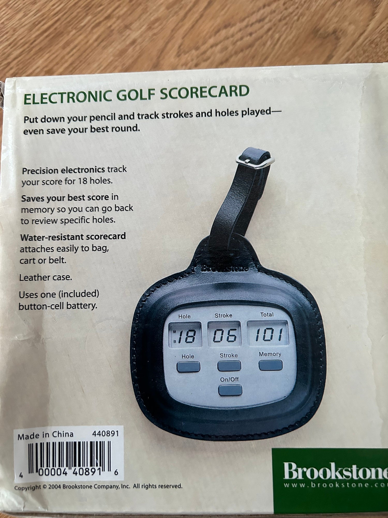 Brand new Brookstone electronic Golf Scorecard