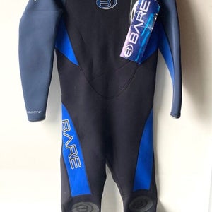 Bare 3/2mm Velocity Full Hydro Stretch Wetsuit~Size Medium (5'8"-5'10"/150-175)