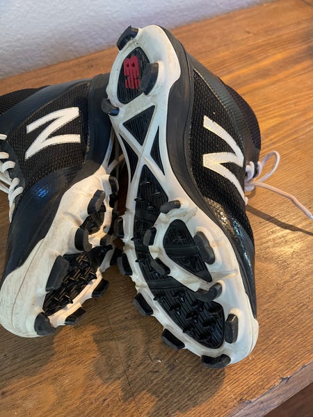 Black Kid's Molded Cleats High Top 4040