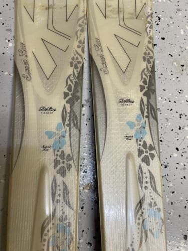 Used Women's K2 153 cm All Mountain Sweet luv Skis With Bindings Max Din 10