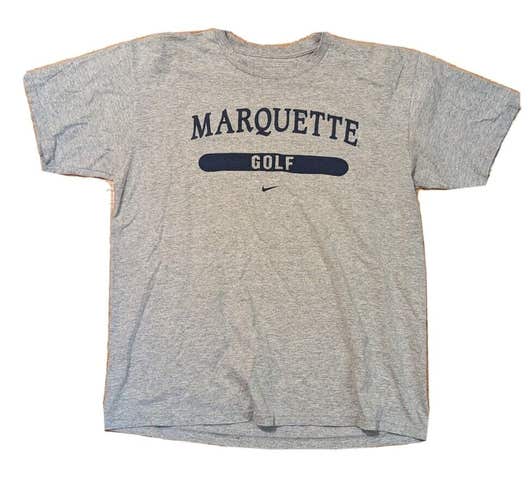 Marquette Golden Eagles Golf Nike T-Shirt Men's Medium M Gray Big East Athletics