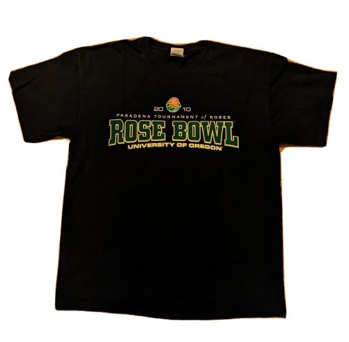 2010 Rose Bowl Game Men's T-Shirt Oregon Ducks L Large Football PAC-12 Retro