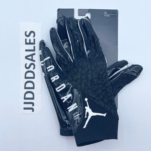 Nike Jordan Vapor Knit 4.0 Football Gloves Black/White Engineered for Flight Men's Size XL.