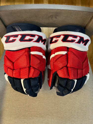 Red White Blue CCM HG12 Pro Stock Gloves 13”