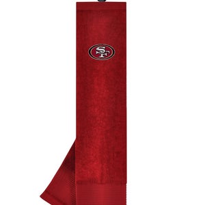 NEW Team Effort San Francisco 49ers Face/Club Tri-Fold Embroidered Golf Towel