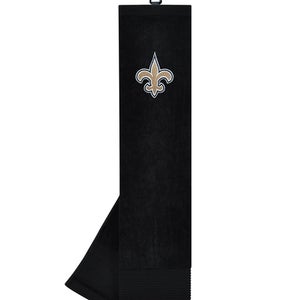 NEW Team Effort New Orleans Saints Face/Club Tri-Fold Embroidered Golf Towel