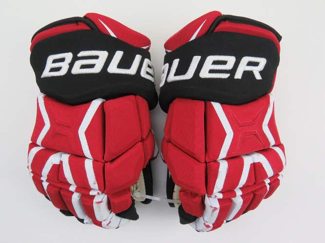Bauer Supreme MX3 New Jersey Devils NHL Pro Stock Ice Hockey Player Gloves 14"