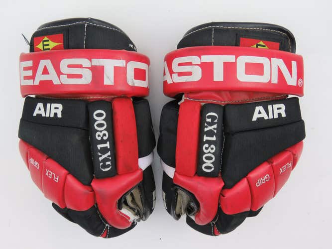 Vintage Easton Air GX1300 Flex Grip Hockey Gloves Size 13.5" Black Red
