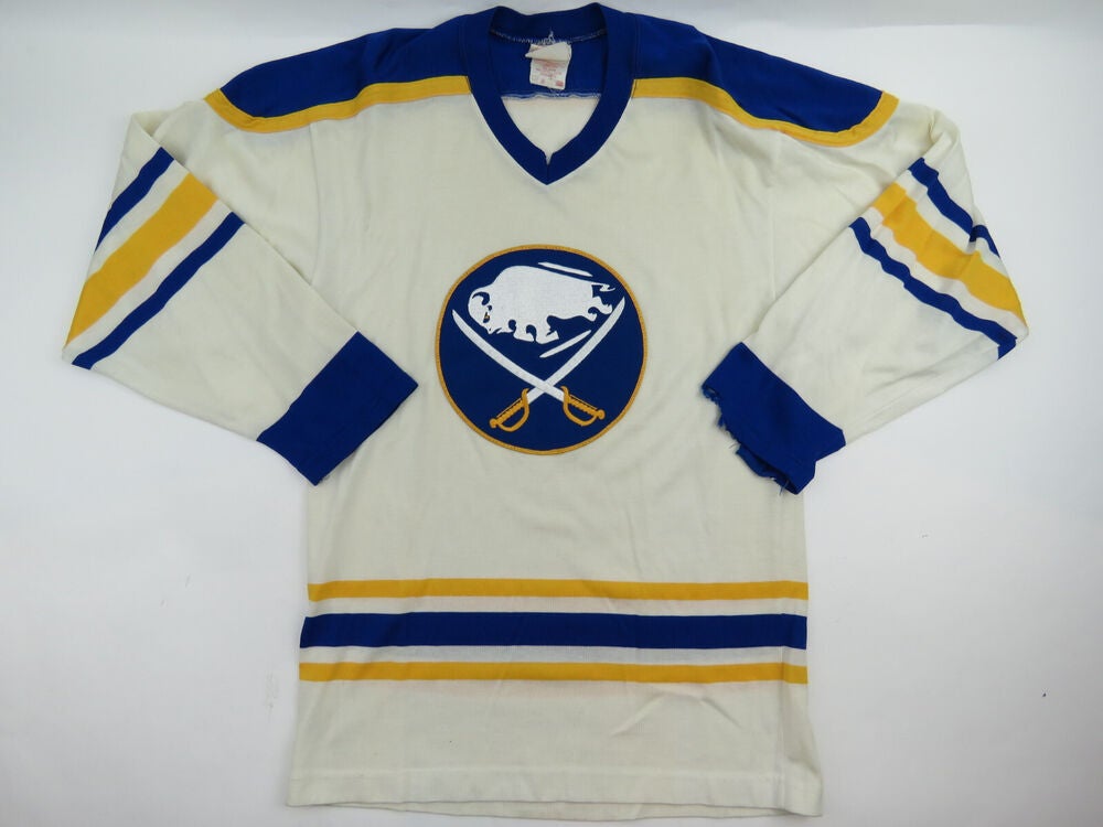 Monkeysports Buffalo Sabres Uncrested Adult Hockey Jersey in White Size Medium