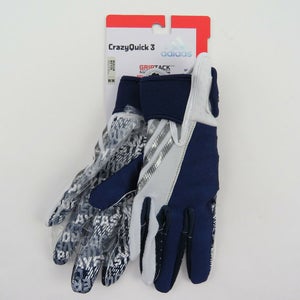 Adidas CrazyQuick 3 Pro Stock Toronto Argos CFL Football Gloves Size Medium Blue