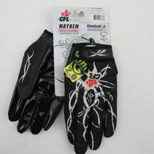 Reebok Mayhem Pro Stock Team Issue Toronto Argos CFL Football Gloves XL Black