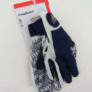 New! Adidas CrazyQuick 3 Pro Stock Toronto Argos CFL Football Gloves Large Blue