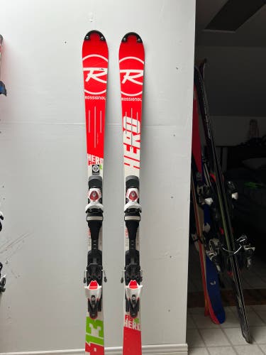 Used 2018 Racing With Bindings Max Din 15 Hero FIS SL Pro Skis