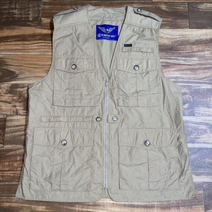 Vintage Tamrac Multi-Pocket Tactical Photographer Fishing Button Vest USA Size L