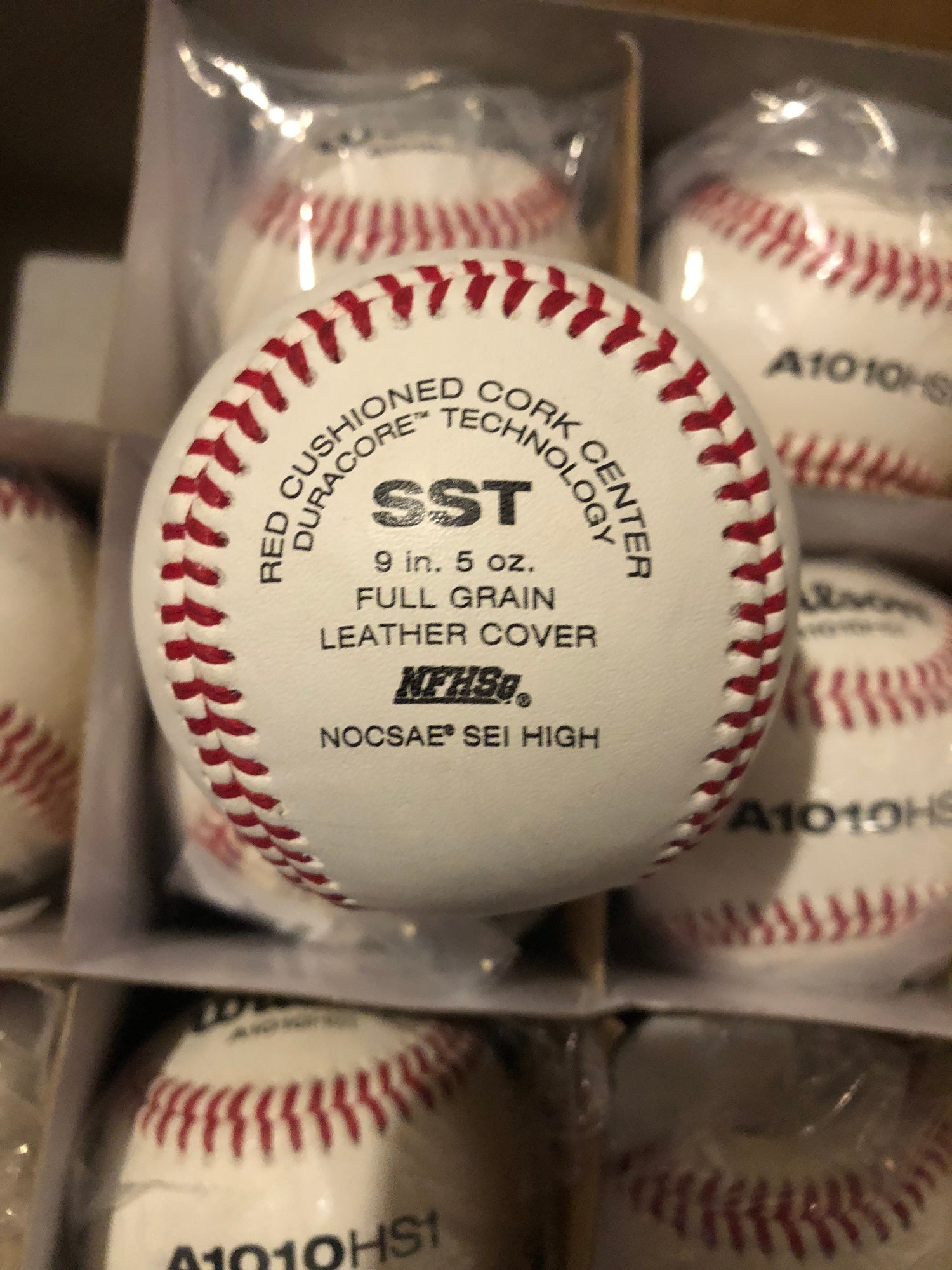 Wilson Official Collegiate & High School Baseballs - 1 Dozen, SST Seam, Dura-Core Technology, Grade A Leather