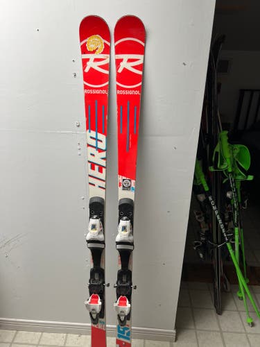 Used 2018 Racing With Bindings Max Din 12 Hero Athlete GS Skis