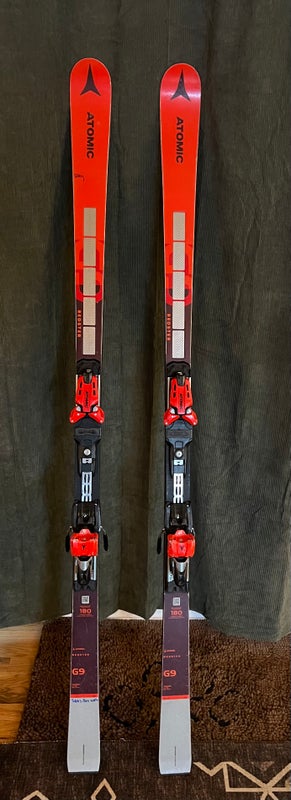 Used Atomic 180 cm Racing Redster GS Skis With Bindings Max Din 16