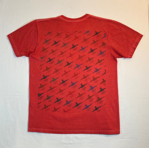 Supreme FW15 "Planes" Tee Men's Size L Red/Multi-Color Back Graphic T Shirt