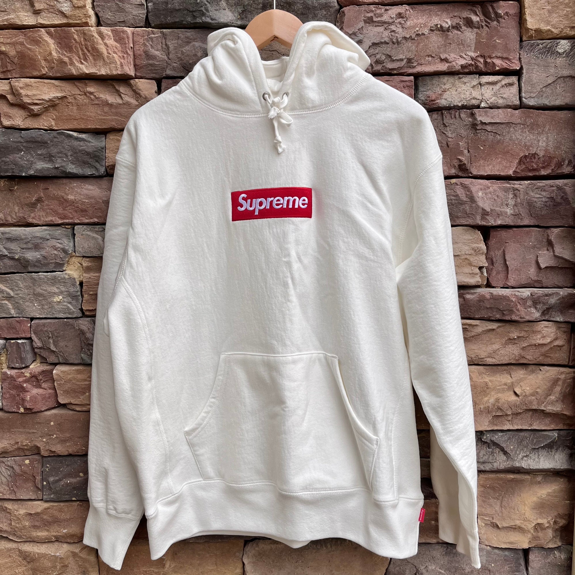 Supreme side logo hooded sweatshirt