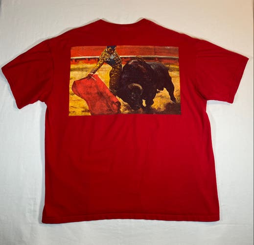 Supreme SS11 "Matador" Tee Mens Size XL Red/Multicolor Two Sided Graphic T Shirt