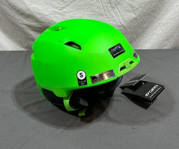 NOS Giro Edit Ski/Snowboard Helmet +GoPro Mount Small Bright Green NEW