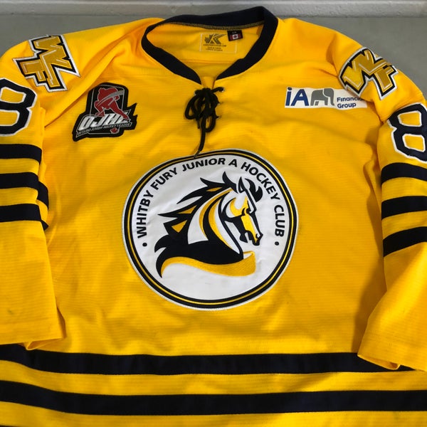 Whitby Fury JrA Large yellow game jersey #8