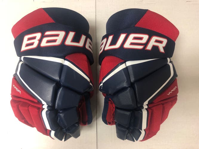 Senior Bauer Vapor 3X Hockey Gloves 14” Navy Blue/Red sr