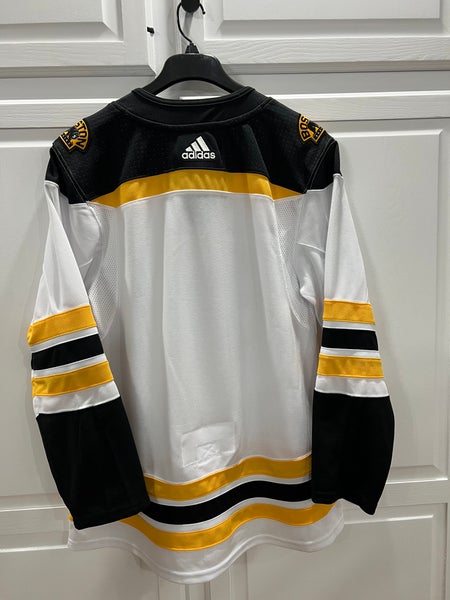 Men's Boston Bruins adidas White Away Authentic Blank Jersey