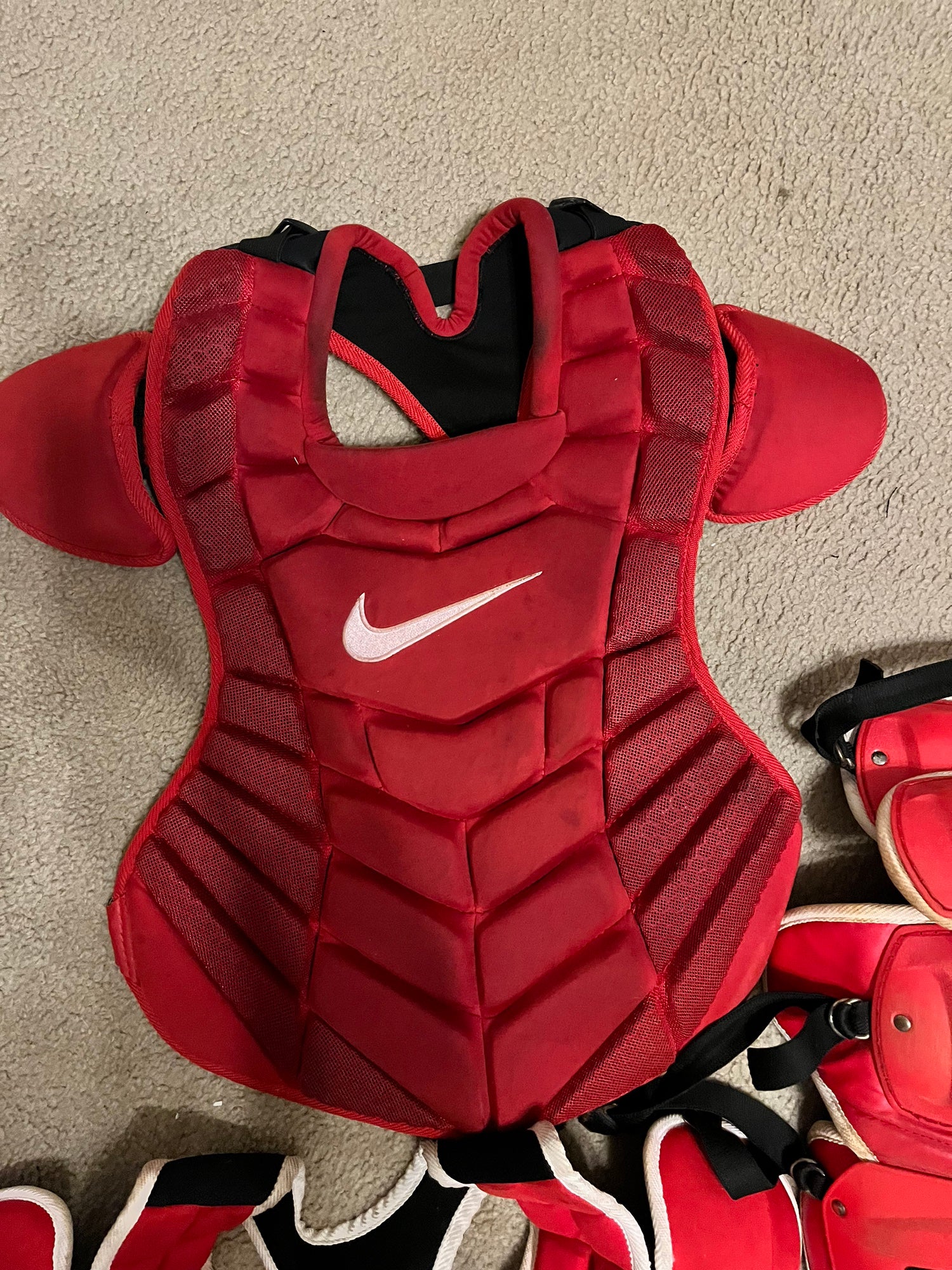 Nike Vapor Pro Issue Catchers Chest Protector Baseball Sz 17” Rare  Orange/Black