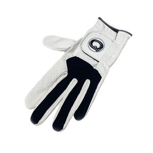 NEW Quality Sport Tour Cabretta White/Black Leather Glove Women's Large