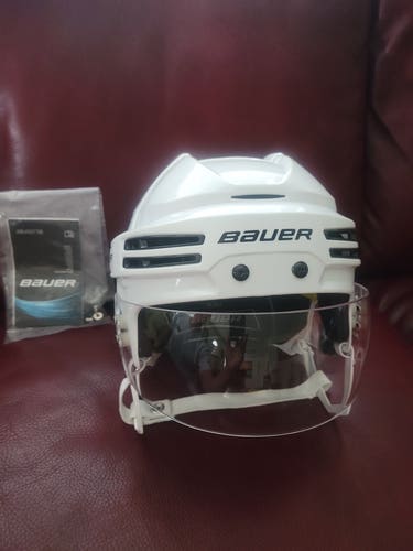Used Large Bauer Re-Akt 75 Helmet with Alkali Visor