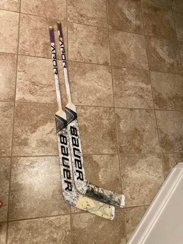 2 Used SR 25” Bauer Vapor 1X Goalie Sticks