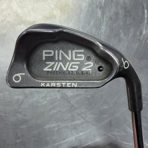 Used Ping Zing 2 Black Dot 6 Iron Regular Flex Steel Shaft Individual Irons