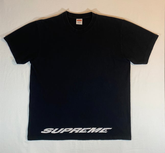 Supreme Black Collar-Logo Long Sleeve T-Shirt (FW14)