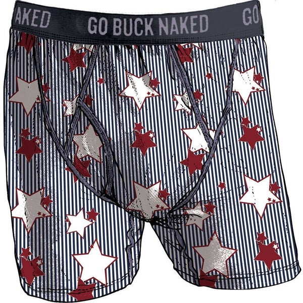 NEW Duluth Buck Naked Stars and Stripes Short Boxer Brief Mens Small (S)  (28-30)