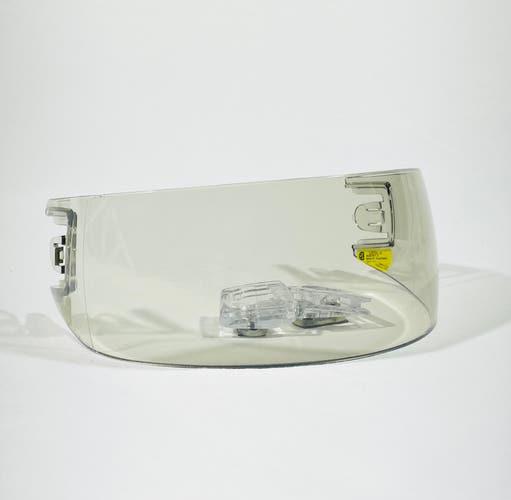 Bauer Pro Clip Straight Cut Visor w/hardware (Smoke) - NHL Pro Stock (3.25")