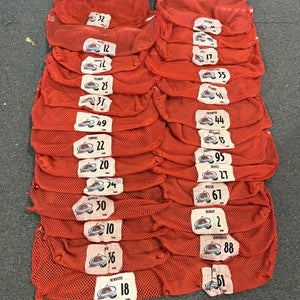 Used Red Colorado Avalanche Small Game Laundry Bags (Nameplate at bottom)