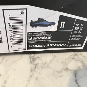Blue Adult New Men's Molded Cleats Size 11 (Women's 12) Under Armour Cleats