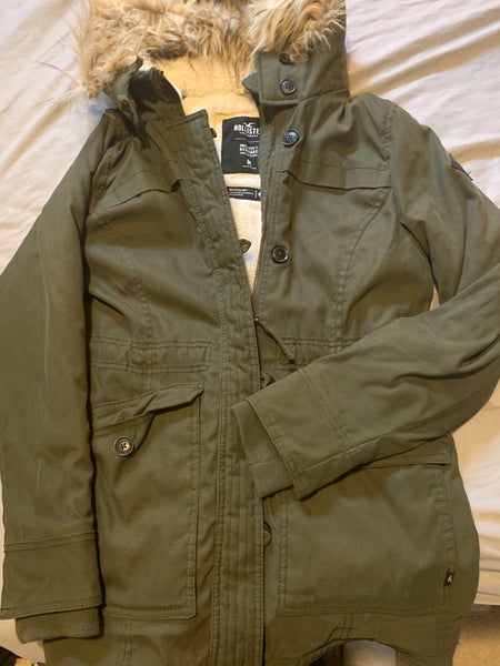 Hollister Fatigue Utility Khaki Jacket Coat Drawstring Coat -  Canada
