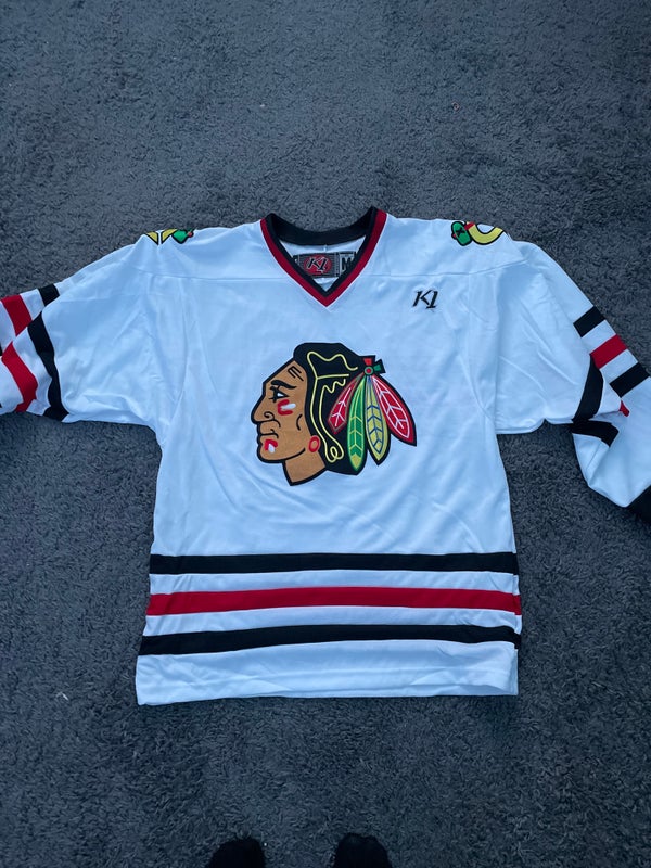 Chicago Blackhawks Gear available in-store online now! Starter Baseball  Jersey Size XL for $50! Black Hockey Jersey Size XL for $60! Red…