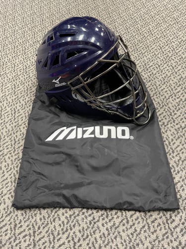 Used Mizuno Samurai Adult catch helmet (Purple)