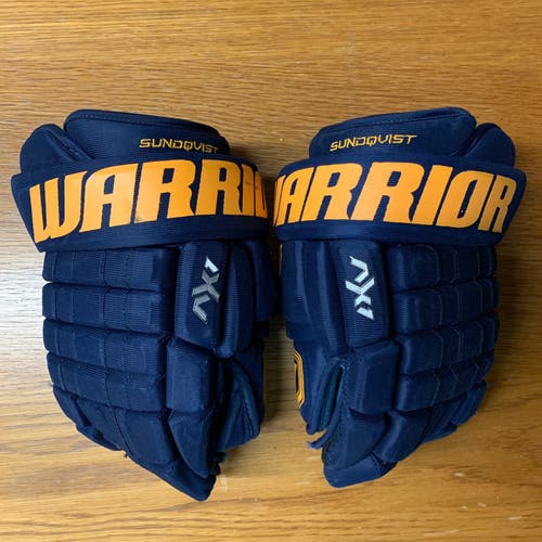 Warrior Franchise Game Used Pro Stock Gloves 13” Sundqvist St. Louis Blues