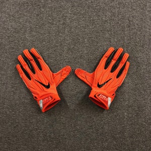 new men's XL Nike SB4 Superbad 4 NFL Issued Receiver Gloves Orange/Black PGF439-891