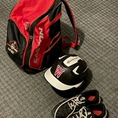 Baseball gear - Helmet, Shoes And Bag