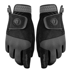 NEW TaylorMade Rain Control Black/Grey Rain Golf Gloves Mens Medium-Large (ML)