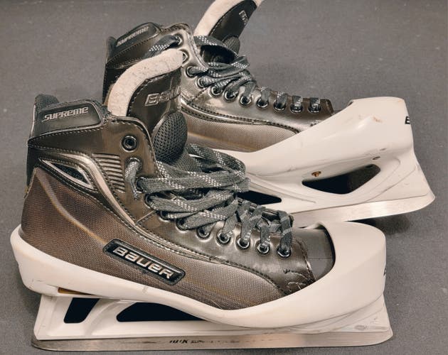 Senior Used Bauer Supreme One100 Hockey Goalie Skates Regular Width Size 12