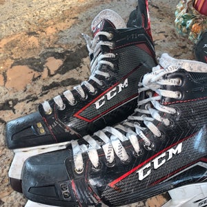 Custom Senior CCM Regular Width Size 9.5 JetSpeed FT1 Hockey Skates With STEP Blacksteel Blades