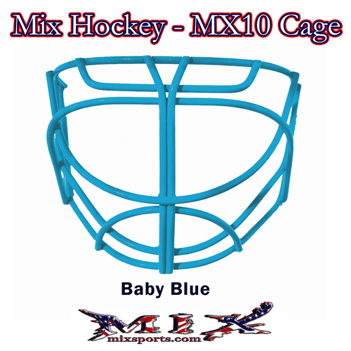 Mix Hockey - MX10 Cat Eye Goalie cage (Includes clips and screws) - Baby Blue
