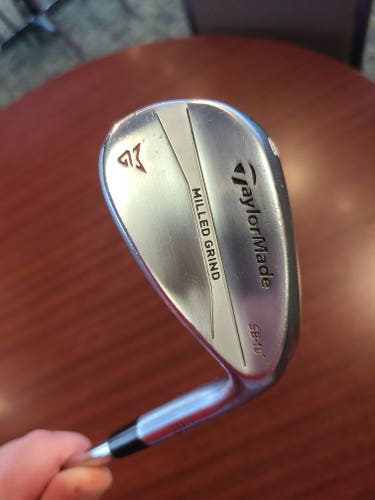 Used Men's TaylorMade Right Handed Milled Grind Satin Chrome Wedge Stiff Flex 60 Degree Steel Shaft